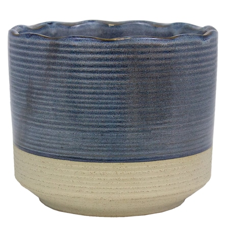 Trendspot Trendspot Shore 5.1 in. H X 6 in. W X 6 in. D X 6 in. D Ceramic Planter Blue CR900116N-065G